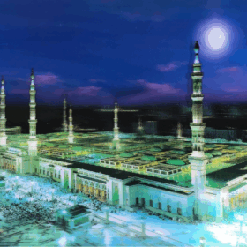 3 Boyutlu Resim  Ekstra Çözünürlüğe Sahip Medine Resmi Tablosu 40x60 Cm