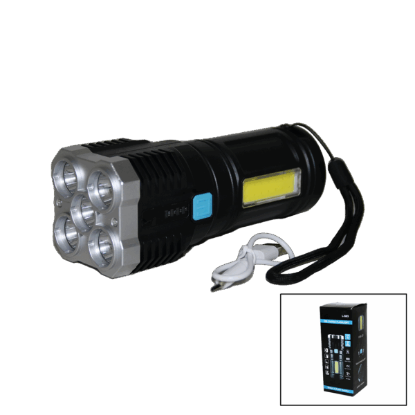 5IN1 + COB LED USB ŞARJLI EL FENERİ (K0)
