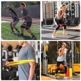 5li Egzersiz Direnç Bant Seti Pilates Crossfit Ekipmanları (K0)