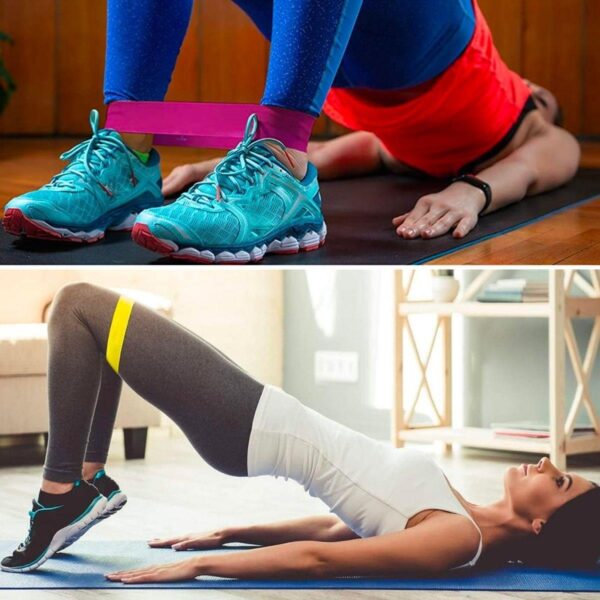 5li Egzersiz Direnç Bant Seti Pilates Crossfit Ekipmanları (K0) - Görsel 4