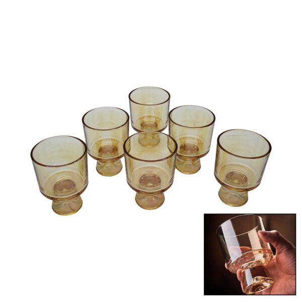 6 PARÇA AÇIK K.RENGİ CLOVER HONEY CAM KASE BARDAK (K0)