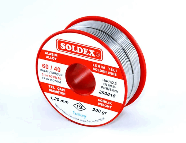 60-40 Lehim Teli 200 Gr 1 Mm - Sn:60 / Pb:40