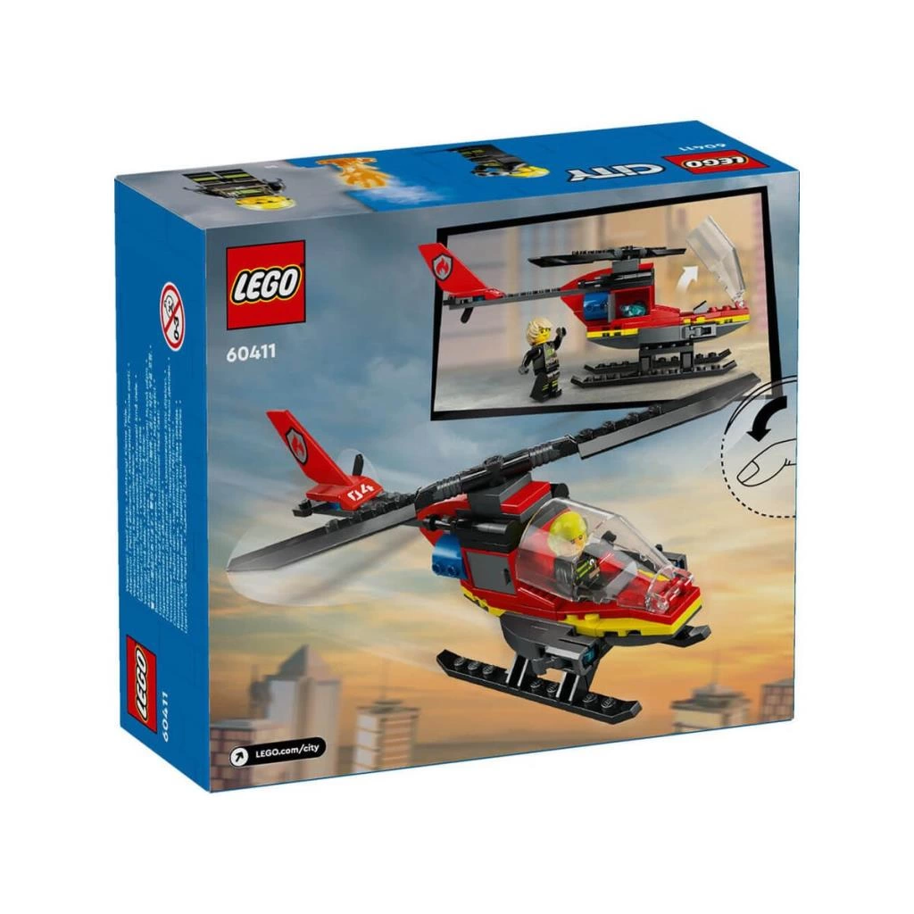 60411 ® City İtfaiye Kurtarma Helikopteri 85 parça +5 yaş - Görsel 4