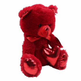 Çocuk 62501 Parlak Kalpli Peluş Ayı 40 cm