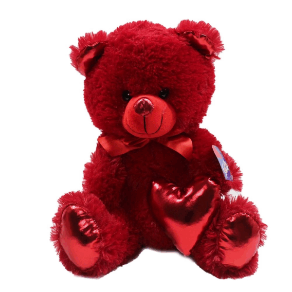Çocuk 62501 Parlak Kalpli Peluş Ayı 40 cm - Görsel 5