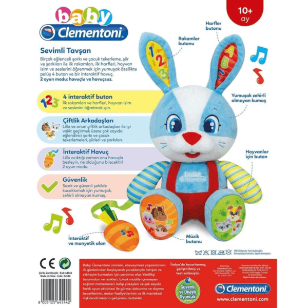 64544 Baby Clementoni Sevimli Tavşan +10 ay - Görsel 4