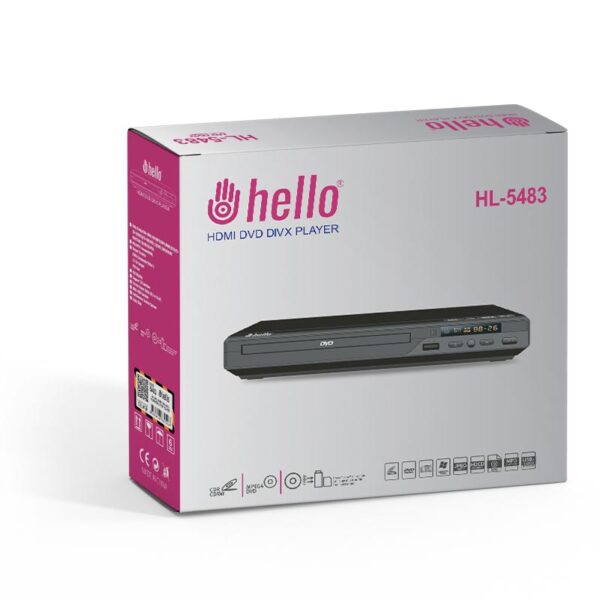 HELLO HL-5483 USB-HDMI DVD/DIVX KUMANDALI HD DVD PLAYER (4172) - Görsel 3