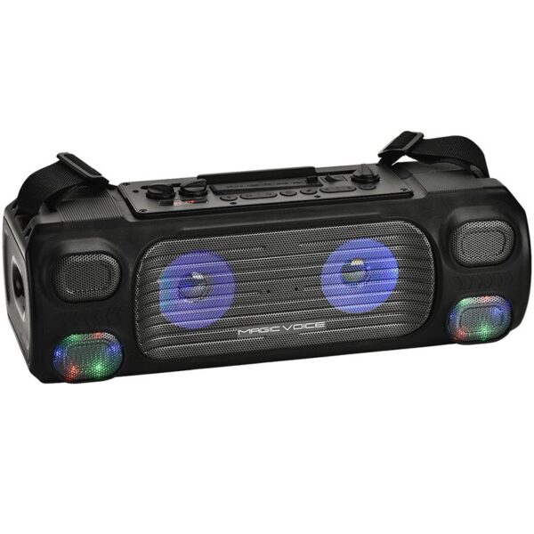 MAGICVOICE MV-7001 VHF EL MİK USB/SD/BT/UK 40 WATT IŞIKLI TAŞINABİLİR ŞARJLI  SEYYAR ANFİ (4172) - Görsel 3