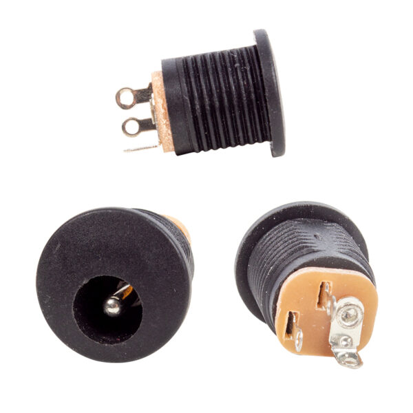 ADAPTÖR FİŞİ YUVARLAK SOMUNLU ŞASE 2.1MM  (IC-257) (4172)