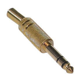 GİTAR JACK STEREO SARI GOLD METAL 1.KALİTE JACK (4172)