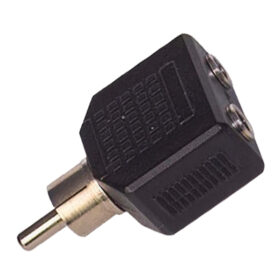 1 RCA ERKEK / 3.5 MM STEREO 2 DİŞİ ÇEVİRİCİ JACK (4172)