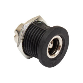 ADAPTÖR FİŞİ İÇİ METAL 12MM YUVARLAK SOMUNLU DC ŞASE 2.1MM  (IC-258C) (4172)