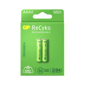 GP RECYKO 650 MAH R03 AAA ŞARJLI 2Lİ İNCE KALEM PİL GP65AAAHCE-2EB2 (GPRHCH63E000) (4172)