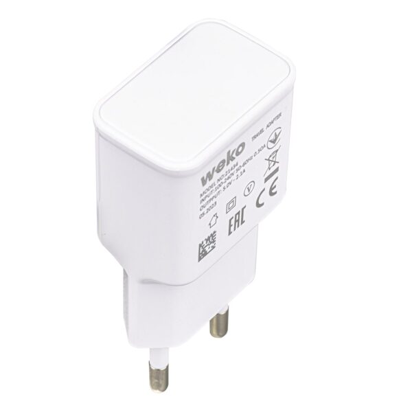 WK-21434 S6 2.1 AMPER ŞARJ BAŞLIK ADAPTÖRÜ + MICRO USB KABLO(NO:3) (4172) - Görsel 2