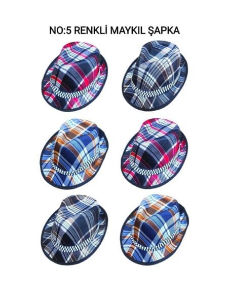NO-5 RENKLİ MAYKIL ŞAPKA (4172)