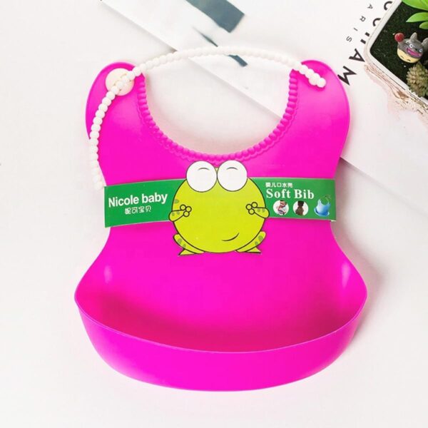 Çocuk Bebek Mama Önlüğü Dökülme Engelleyici Bükülebilir Pembe (4172) - Görsel 4