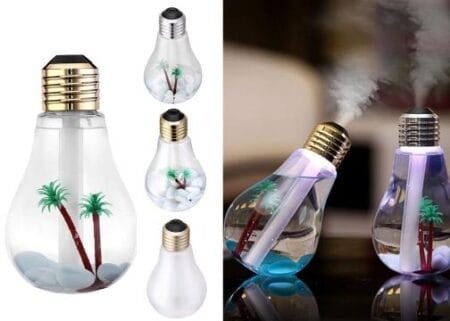 Hava Nemlendirici Ampul Görünümlü Hazneli Buhar Makinesi 400 ml. (4172)