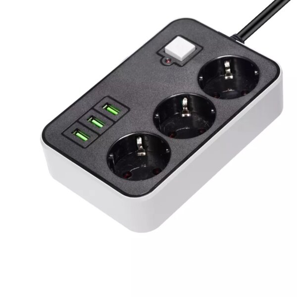 3 USB’li 3’lü 1.8 m Akım Korumalı Priz (4172) - Görsel 3