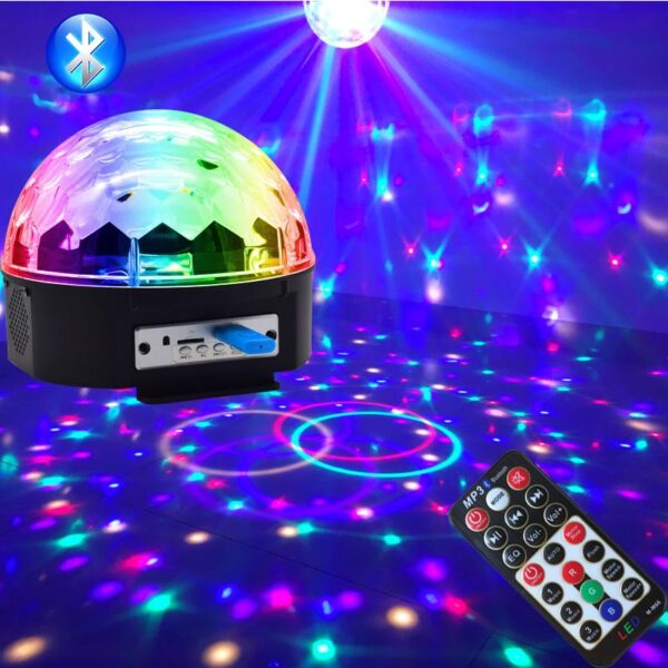 Küre Disko Topu Müzik Çalar Renkli Lazer Işıklı Bluetooth (4172) - Görsel 2