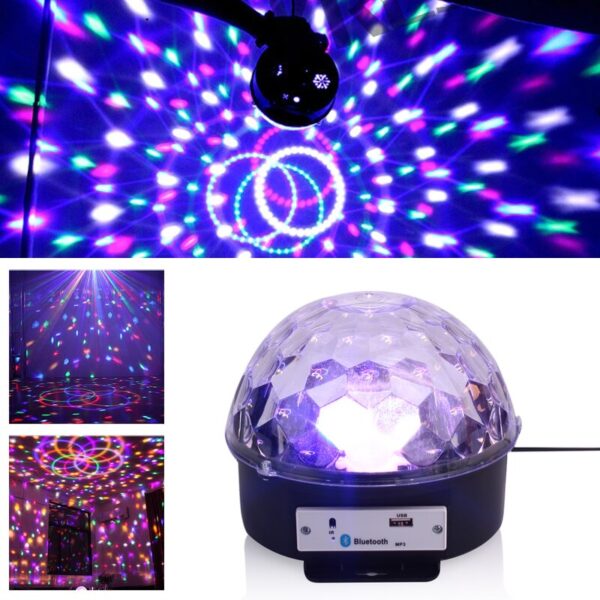 Küre Disko Topu Müzik Çalar Renkli Lazer Işıklı Bluetooth (4172) - Görsel 3
