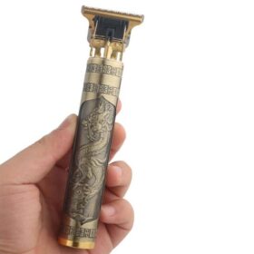 Vintage Görünümlü Güçlü 4 Farklı Başlıklı USB ŞarjlI Manuel Tıraş Makinası (4172)
