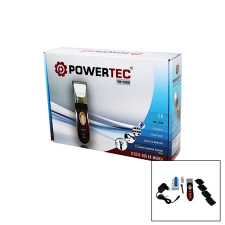 POWERTEC TR-1200 ŞARJLI TRAŞ MAKİNASI YEDEK BATARYALI (4172)