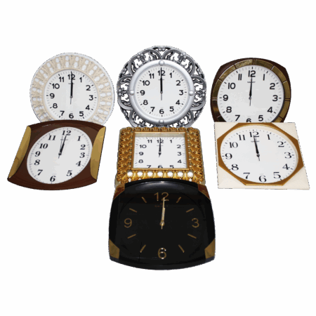 DÜZ DUVAR SAATİ KARIŞIK (4172)