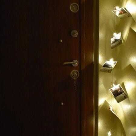 Bakır Renkli Led Işıklı Fotoğraf Asma Işık Süsleme Mandalları (4172)