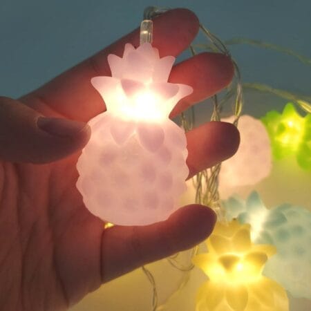 Karışık Renk Dekoratif Ananas Dolama 10’lu Şerit Led Işık Zinciri (4172)