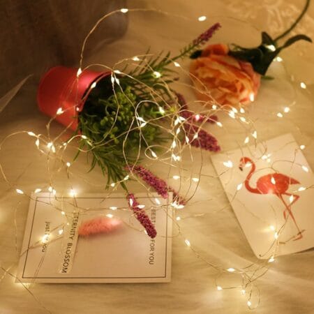 Peri Led Işık 5 Metre (Sarı) Pilli Aydınlatma Şerit Saçak Spot Süsleme (4172)