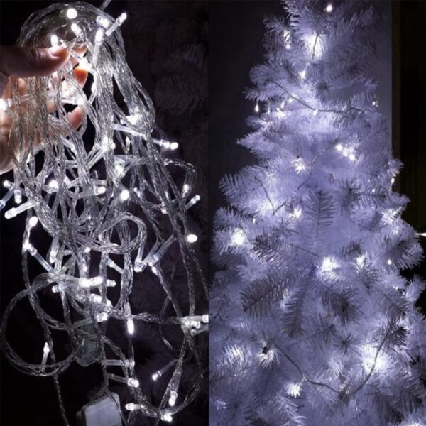 100 Ledli 8 Fonksiyonlu 10 Metre Led Aydınlatma Dekor Lambası (beyaz) (4172) - Görsel 5
