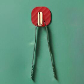 2li Yapışkanlı Retro Askılık Dolap Kapak Kulpu Kırmızı (4172)