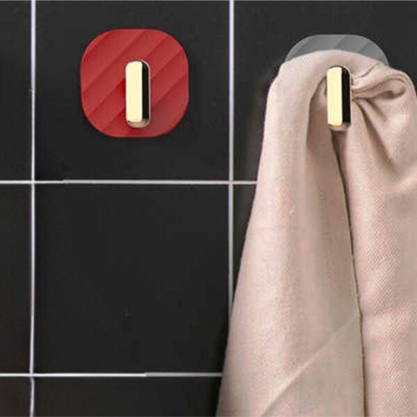 2li Yapışkanlı Retro Askılık Dolap Kapak Kulpu Kırmızı (4172) - Görsel 3
