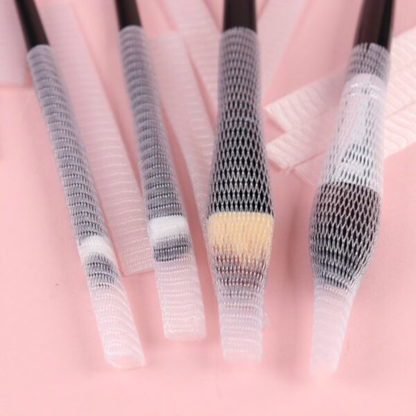 Makyaj Far Allık Kontür Eyeliner Fırça Malzemeleri Ürünleri Koruyucu File Kapak Örgü Kılıf Set 20li (4172) - Görsel 3