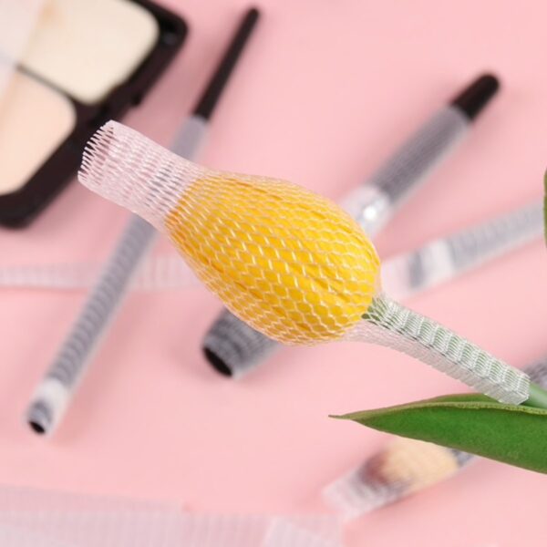 Makyaj Far Allık Kontür Eyeliner Fırça Malzemeleri Ürünleri Koruyucu File Kapak Örgü Kılıf Set 20li (4172) - Görsel 5