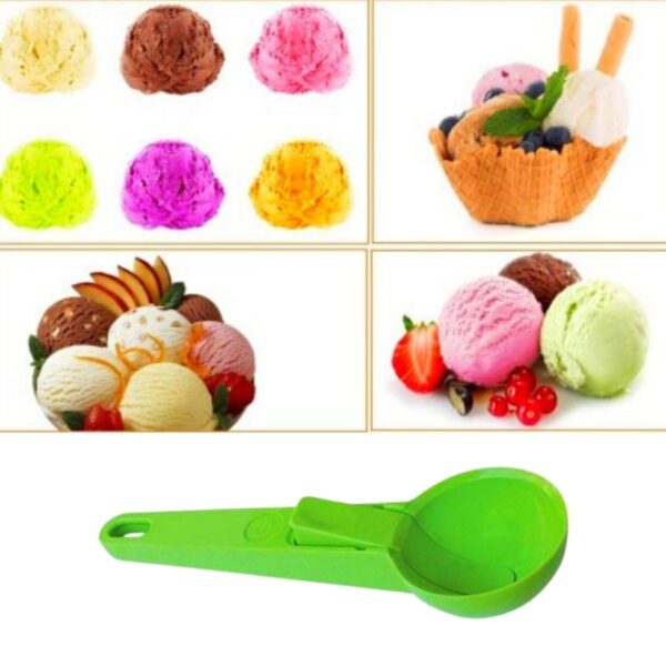 Pratik Mandallı Plastik Dondurma Servis Sunum Kepçesi Kaşığı (4172) - Görsel 3