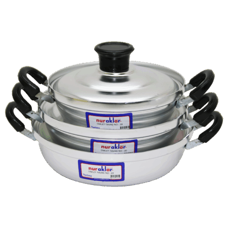 3LÜ ALÜMİNYUM OMLET SET NO-18-20-22 (4172)
