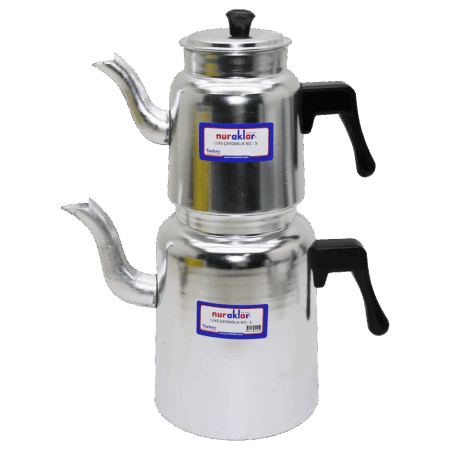 NO-5 LÜKS ALÜMİNYUM ÇAYDANLIK TAKIMI (4172)