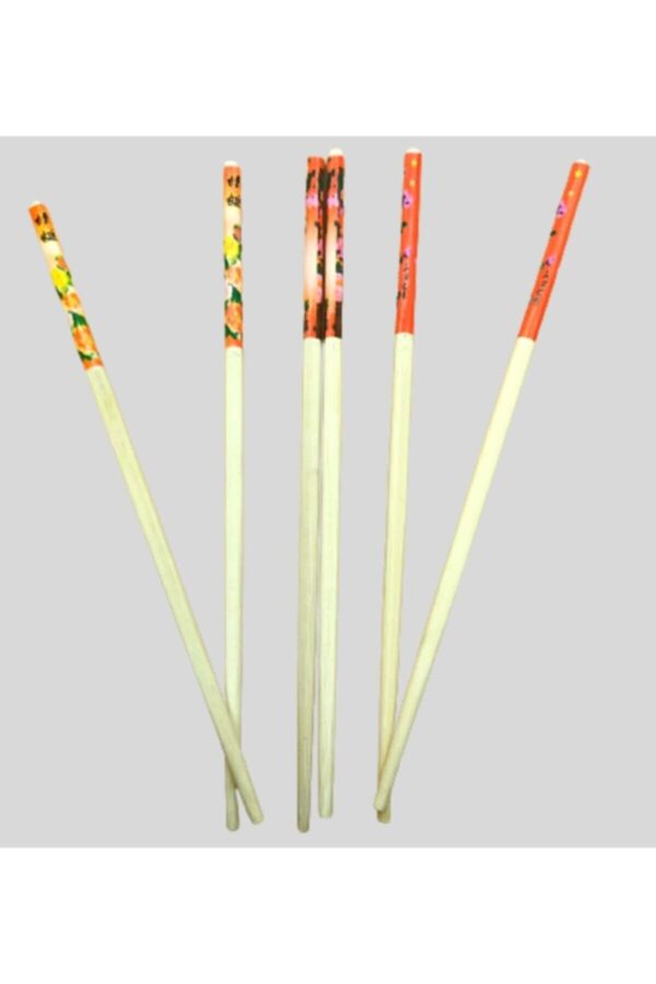 Bambu Chopstick Çubuk Yemek Çubuğu Yıkanabilir Tekrar Kullanılabilir (10 Çift- 20 Adet ) (4172) - Görsel 3