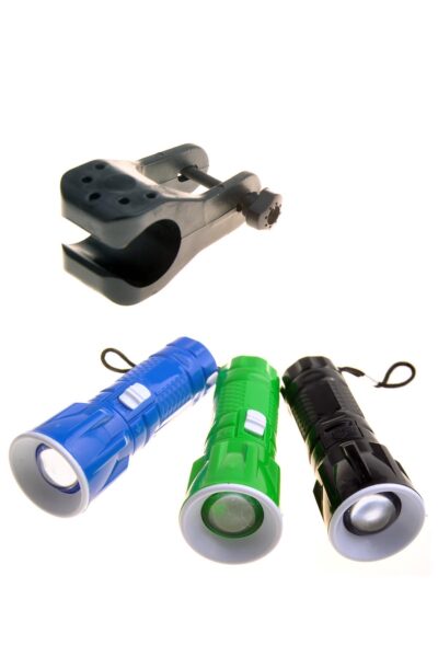 Pilli Zoomlu Ledli Bisiklet Ön Farı El Feneri Aydınlatma Lambası (4172)