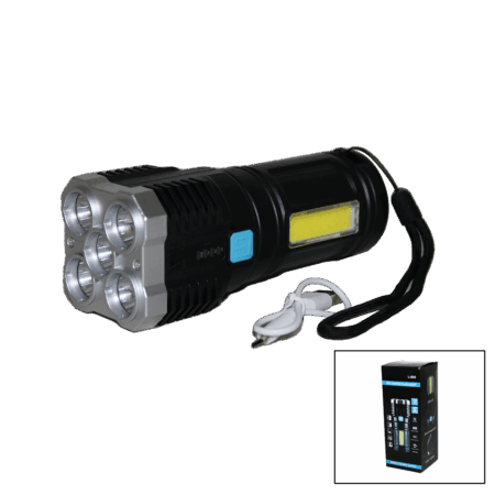 5IN1 + COB LED USB ŞARJLI EL FENERİ (4172)