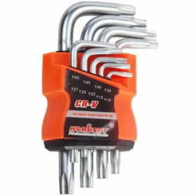 9 PARÇA  İYİ CRV KISA YILDIZ ALYAN TORX KEY SET (4172)