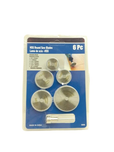 6 PARÇA MİNİ YUVARLAK TESTERE BIÇAKLARI 22---44MM (4172)