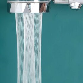 Turbo Duş Başlığı Su Tasarruflu 360 Hareketli Pervaneli Tazyikli Tuşlu Duş Başlığı (4172)