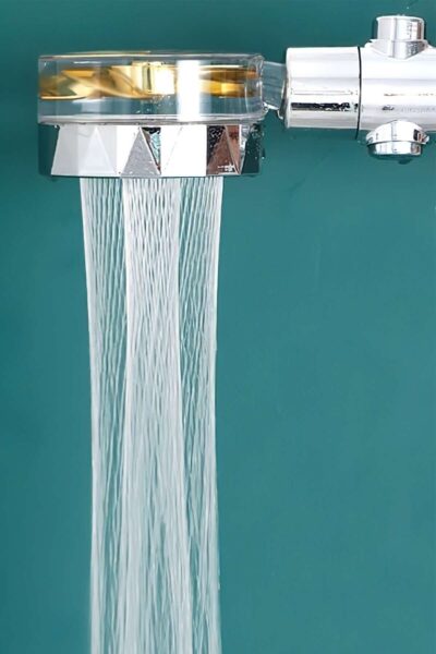 Turbo Duş Başlığı Su Tasarruflu 360 Hareketli Pervaneli Tazyikli Tuşlu Duş Başlığı (4172)