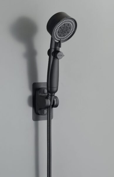 ROYAL SİYAH PERVANELİ KADEMELİ STOPLU  DUŞ BAŞLIK (4172)