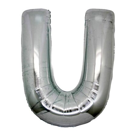 U Harf Folyo Balon Gümüş Renk  40 inç (4172)