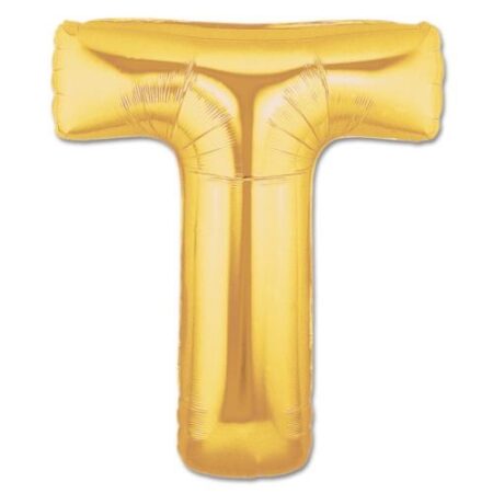 T Harf Folyo Balon Altın Renk  40 inç (4172)