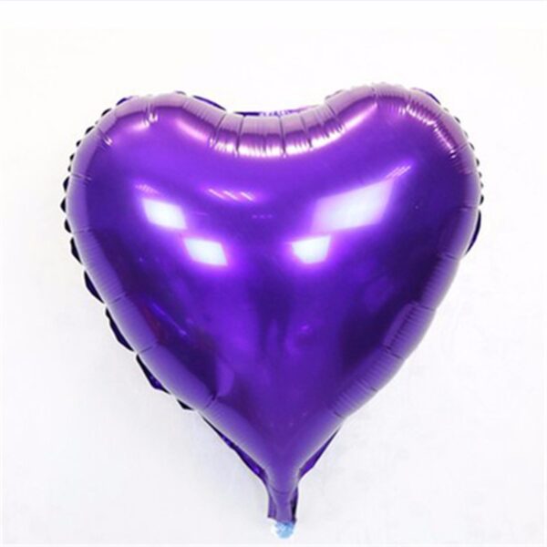 Kalp Balon Folyo Mor 45 cm 18 inç (4172)