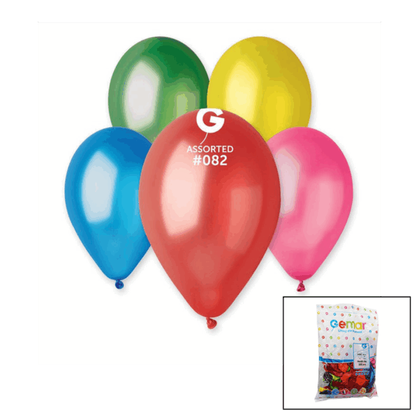 GM-110-82 METALİK - KARIŞIK BALON 11&apos;&apos; - 28CM - 100 PARÇA (4172)